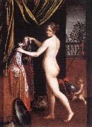 FONTANA, Lavinia Minerva Dressing dfh oil painting artist